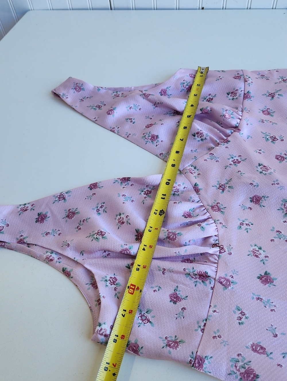 NWT BP NORDSTROM Women's Pink Cake Floral Sleeveless Satin Mini Dress Size XL - Picture 10 of 16